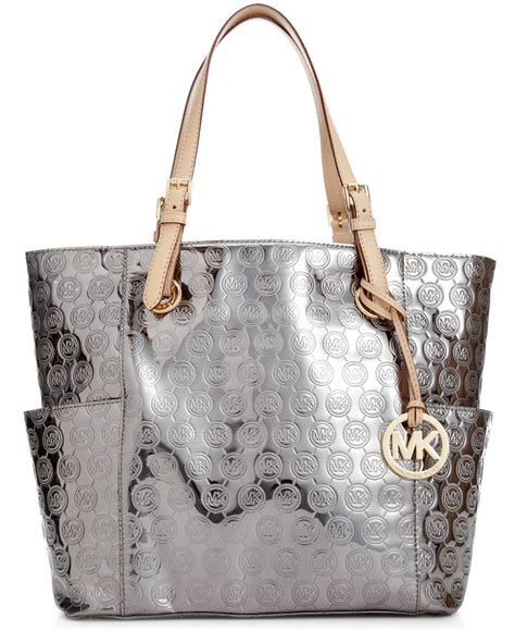 Michael Kors silver metallic purse